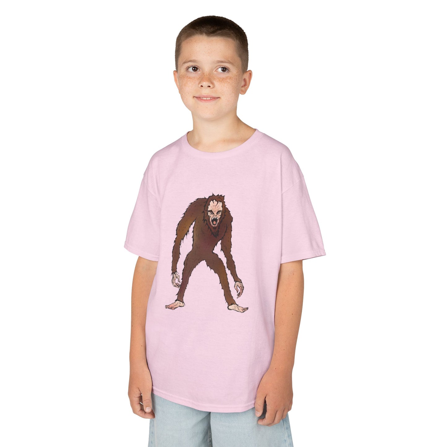 Kids Tee — Playful Sasquatch/Yeti Monster Graphic