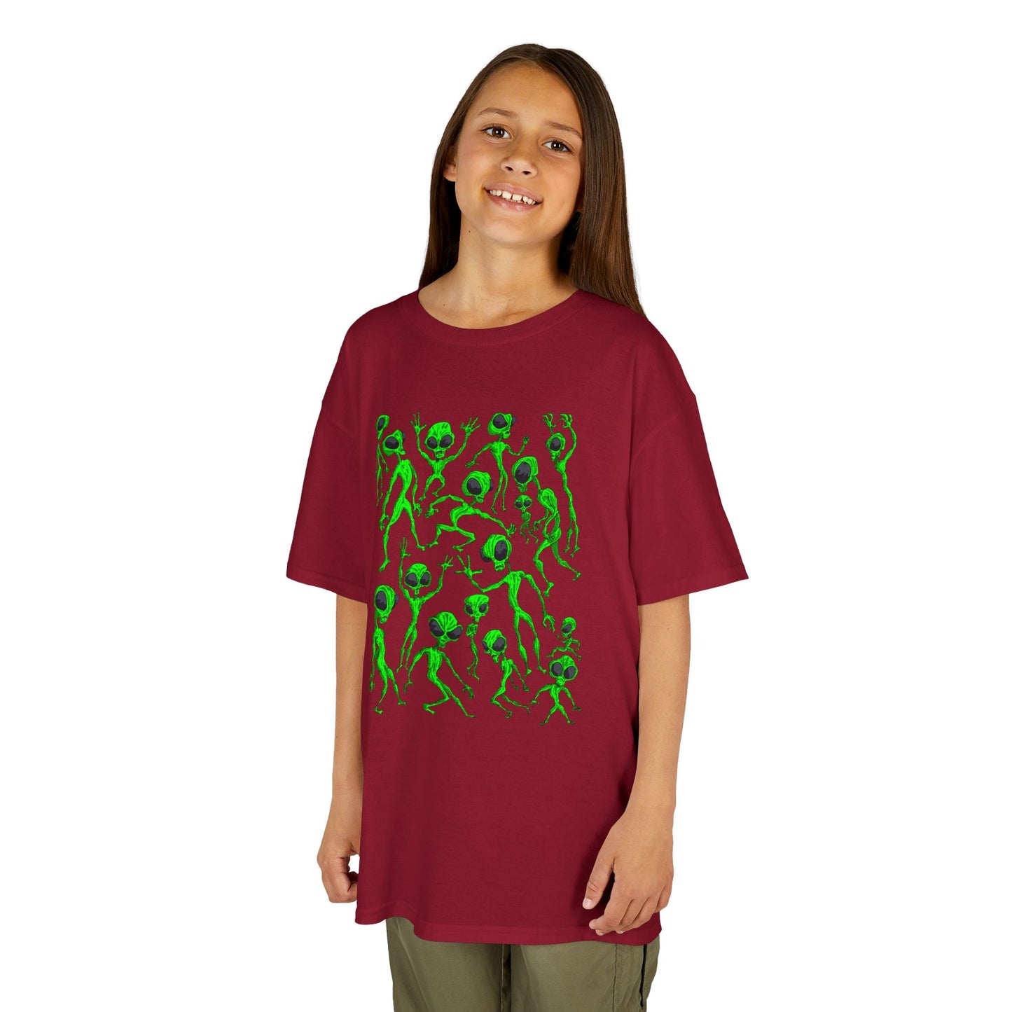 Kids Alien Dance Party T‑Shirt — Fun Green Alien Graphic Tee for Children