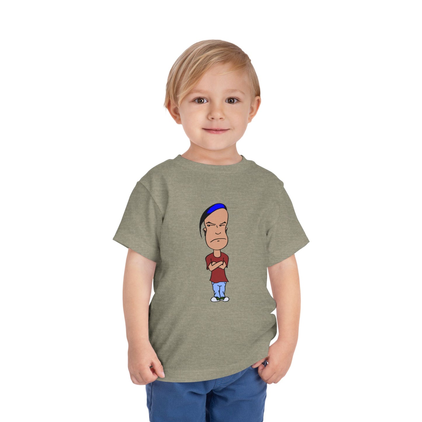 Smug Grumpy Kid Cartoon Toddler Tee