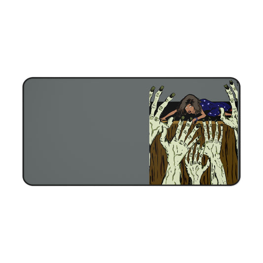 Creepy Zombie Hands Desk Mat | Halloween Decor, Gamer Accessories, Unique Office Gift, Spooky Home Office