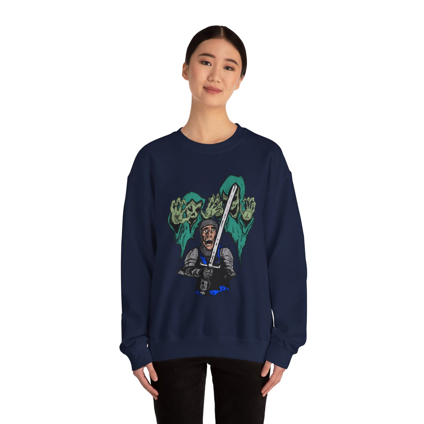 Knight Fright Inspired Unisex Crewneck Sweatshirt with Graphic Print