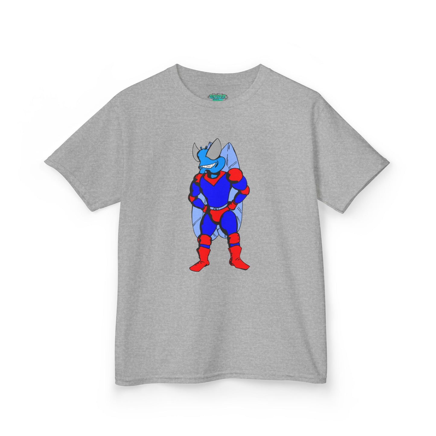Astro-Fly Kids Superhero T-Shirt — Cute Red & Blue Winged Hero Tee for Boys & Girls