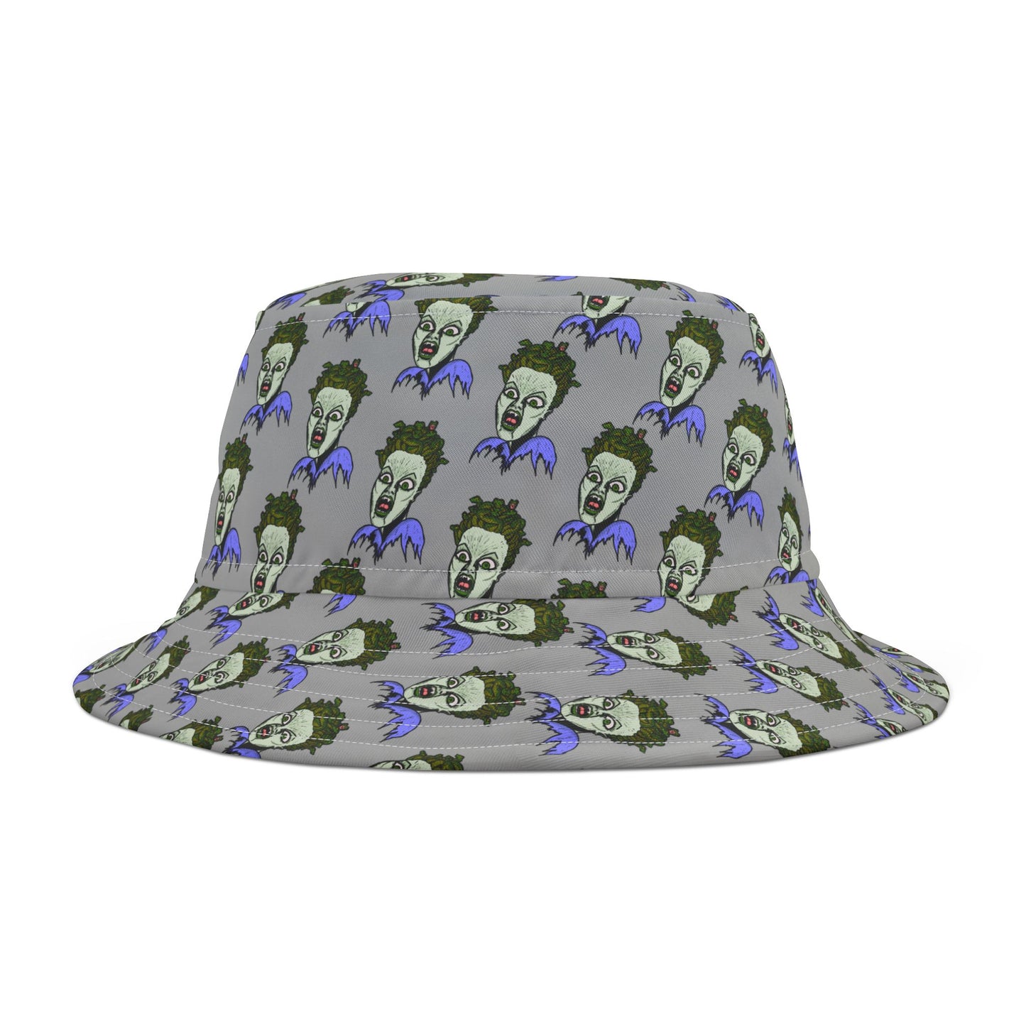 Unique Medusa AOP Bucket Hat for Trendsetters | Stylish Bucket Hat, Streetwear Accessories, Festival Fashion, Summer Hat, Unisex Style