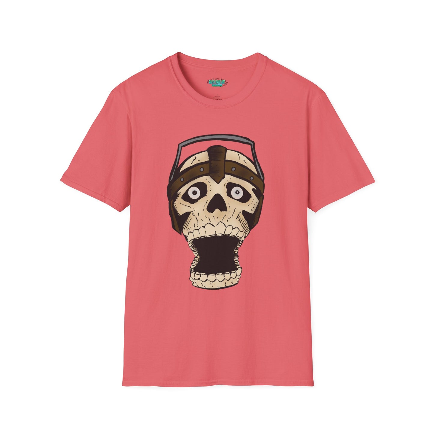 Electric Screaming Skull Unisex Softstyle T-Shirt