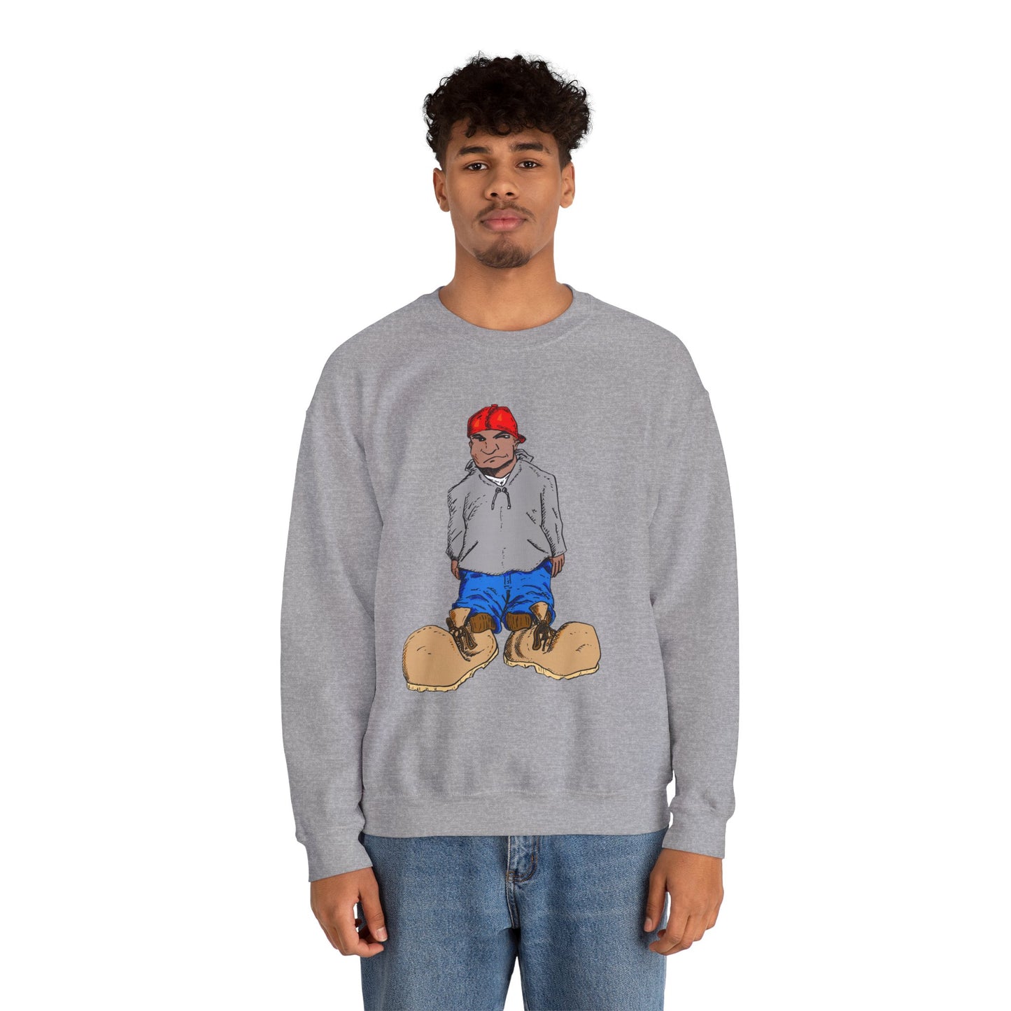 Urban Street Fun Character Boots Art Unisex Crewneck Sweatshirt