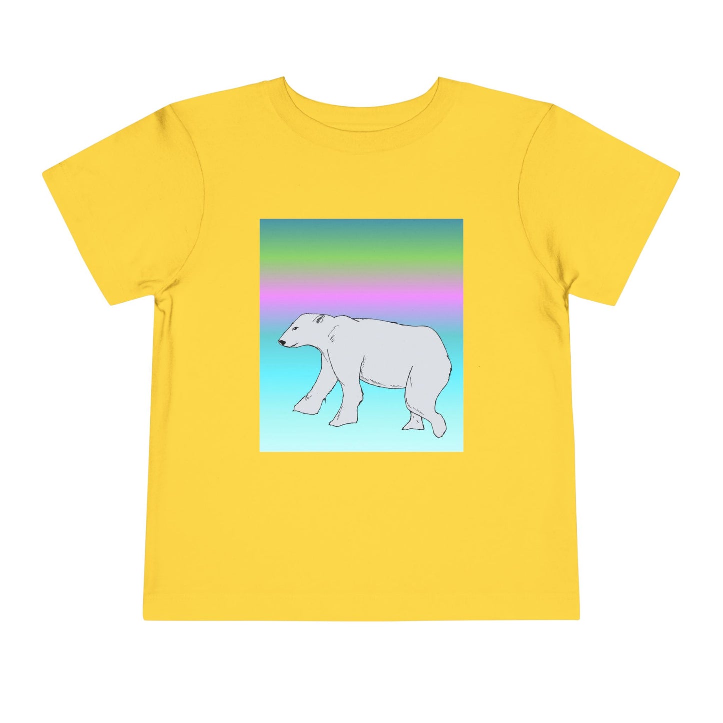 Toddler Tee — Pastel Polar Bear Graphic Shirt