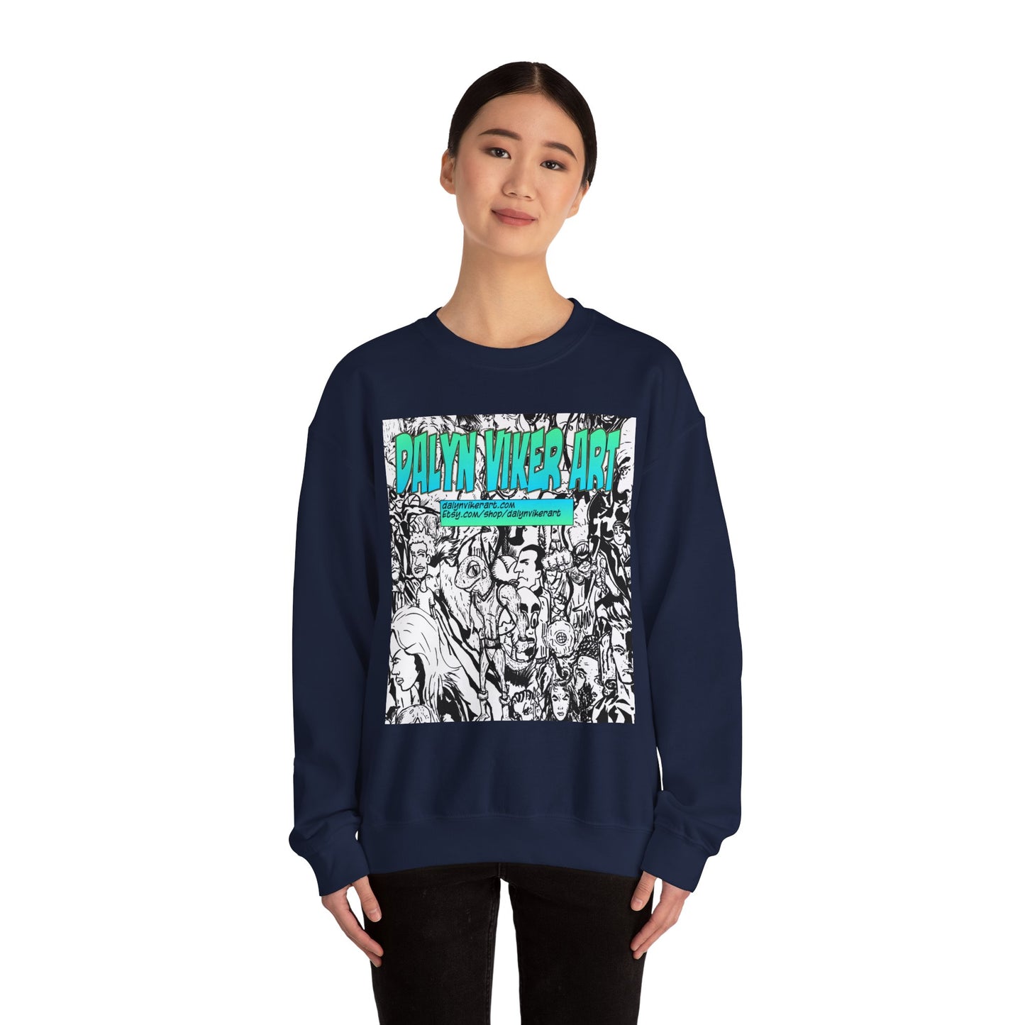 Graphic Art Crewneck Sweatshirt - Dalyan Viker Art Edition