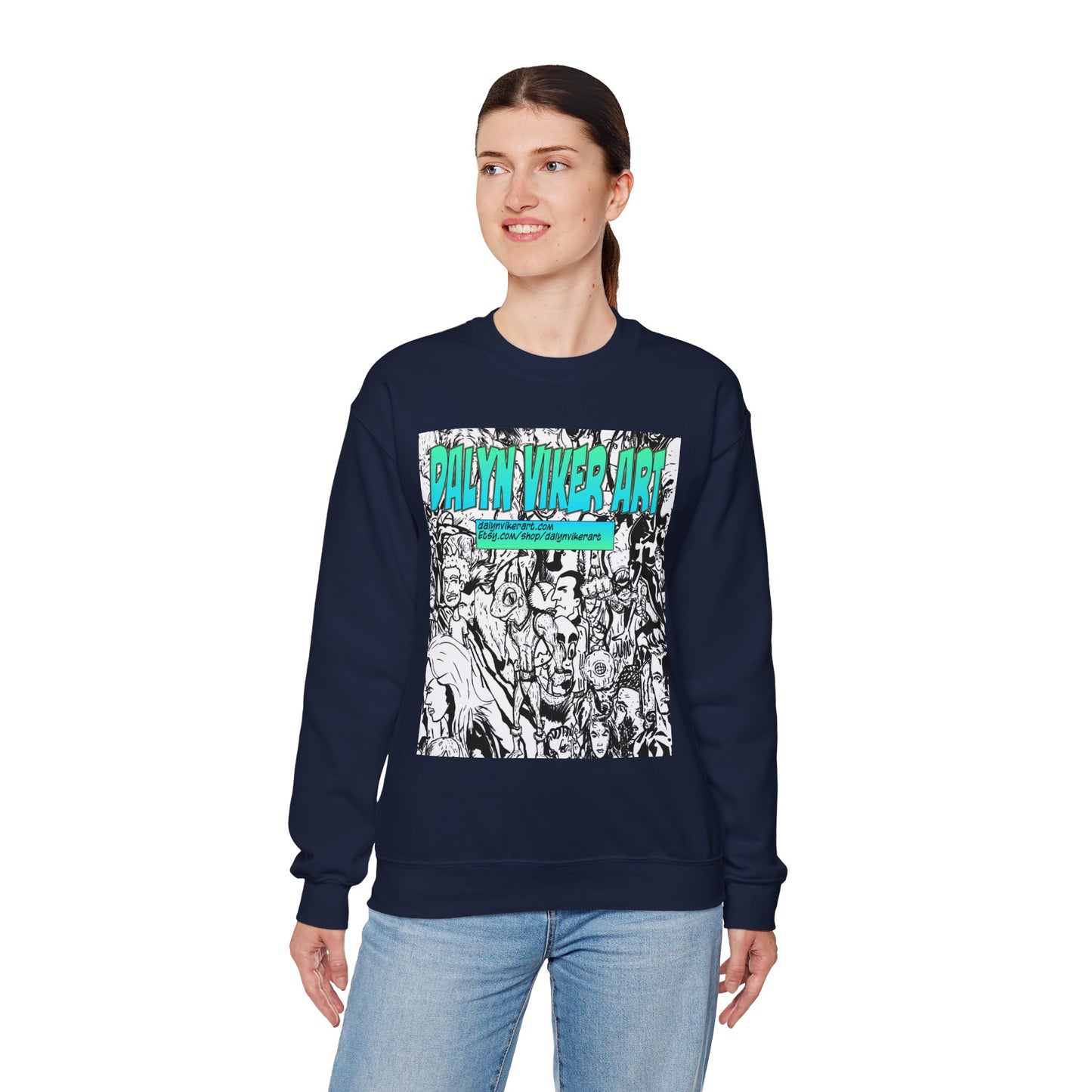 Graphic Art Crewneck Sweatshirt - Dalyan Viker Art Edition