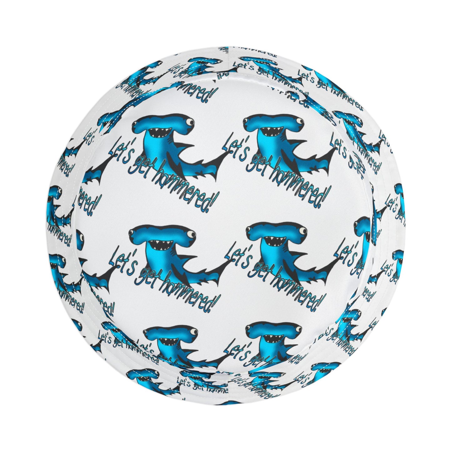 Bucket Hat - Let's Get Hammered Shark Drinking Crunk Design