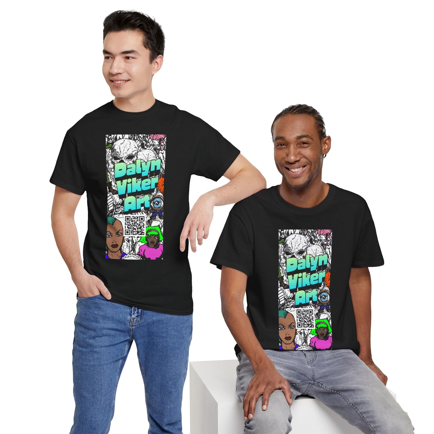 Graphic Art T-Shirt — "Dalyn Viker Art" Vertical Collage Tee