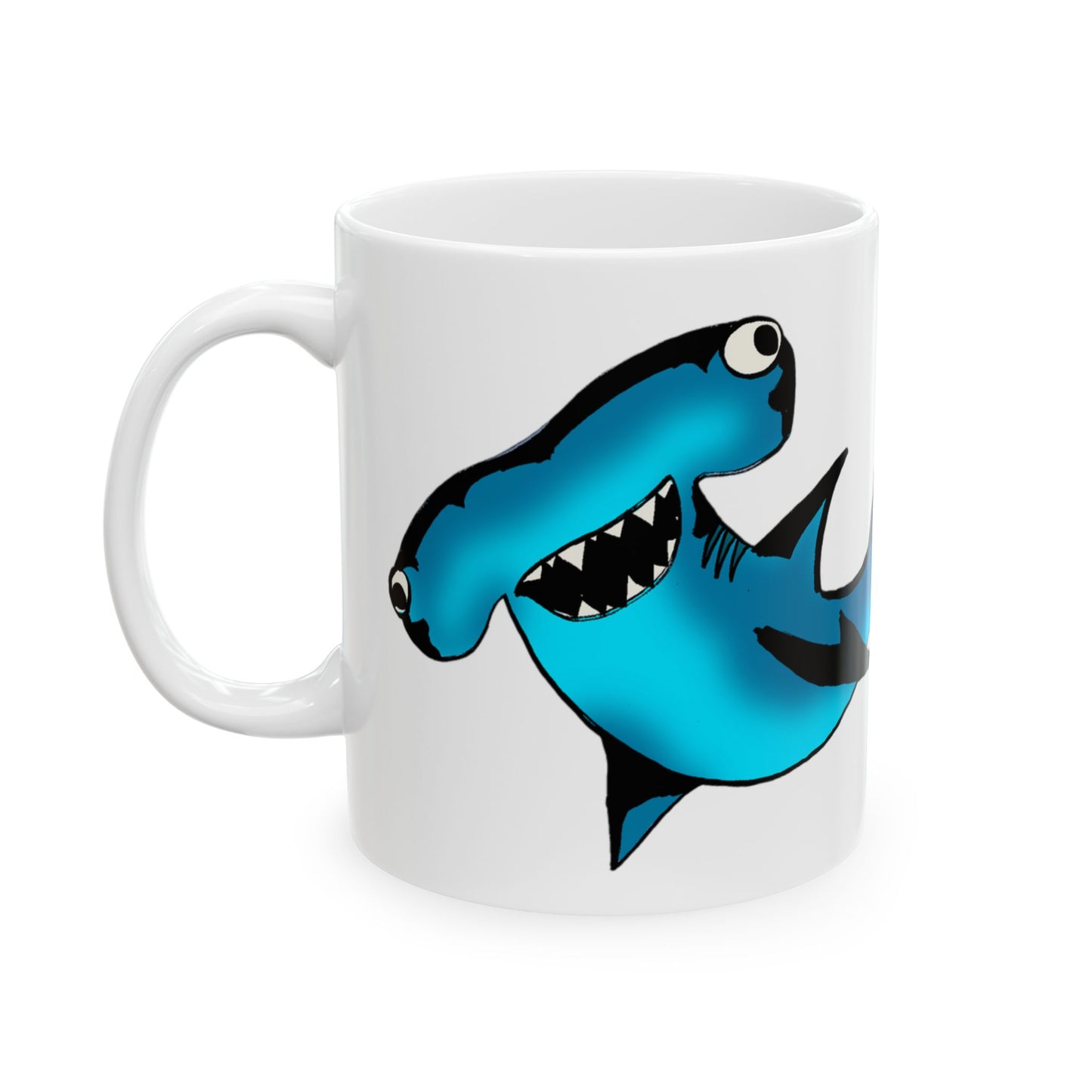 Cute Hammerhead Shark Ceramic Mug - Fun Gift for Animal Lovers
