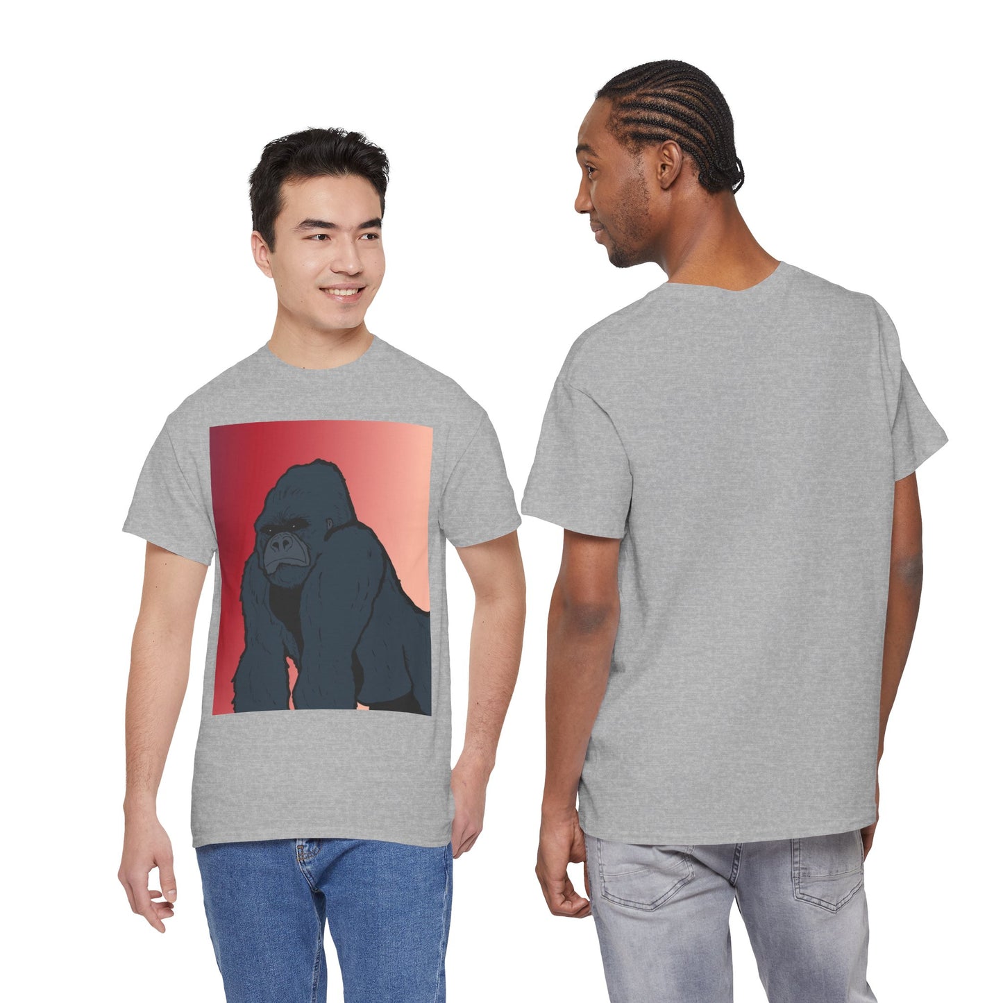 Gorilla Graphic Tee — Vintage Sunset Primate Illustration Shirt