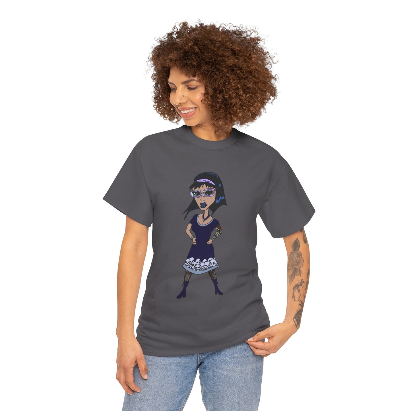 Gothic Doll T-Shirt — Retro Vampire Girl Graphic Tee