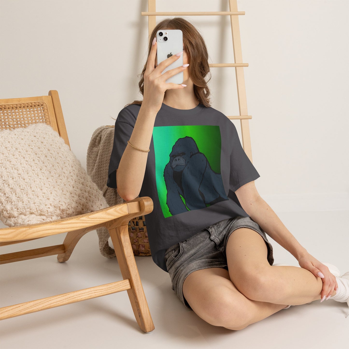Gorilla Portrait Tee – Graphic Ape Illustration T-Shirt