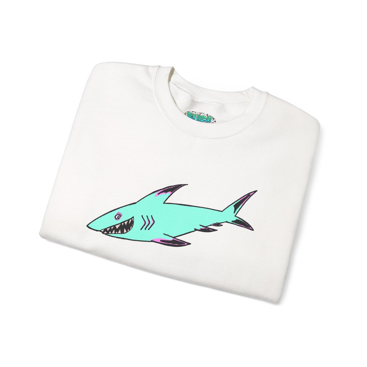 Charming Shark Graphic Sweatshirt - Unisex Heavy Blend™ Crewneck