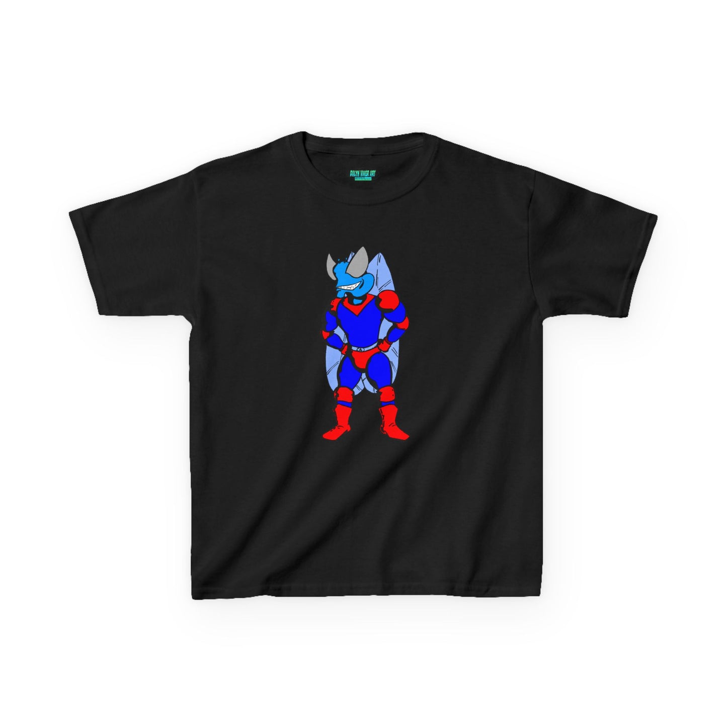 Astro-Fly Kids Superhero T-Shirt — Cute Red & Blue Winged Hero Tee for Boys & Girls