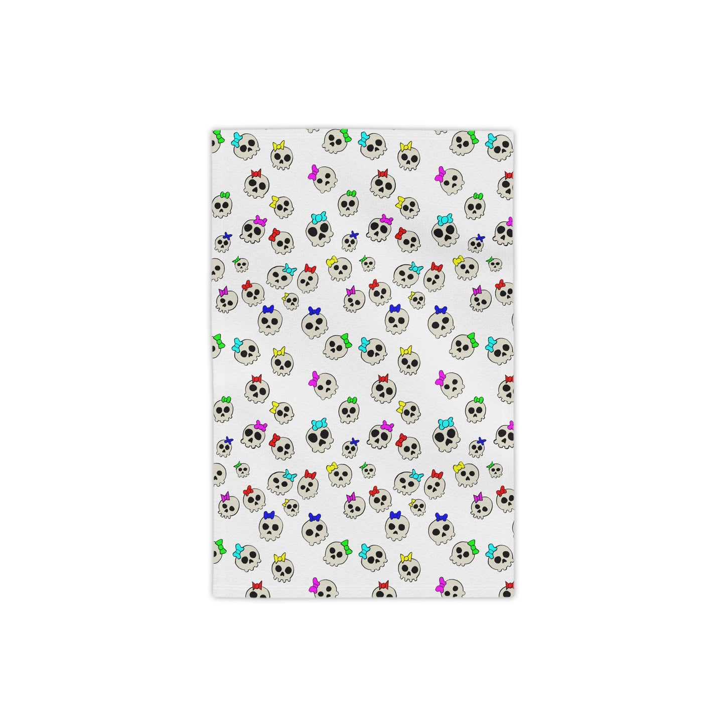 Delightfully Cute Skulls - White - Beach Towels