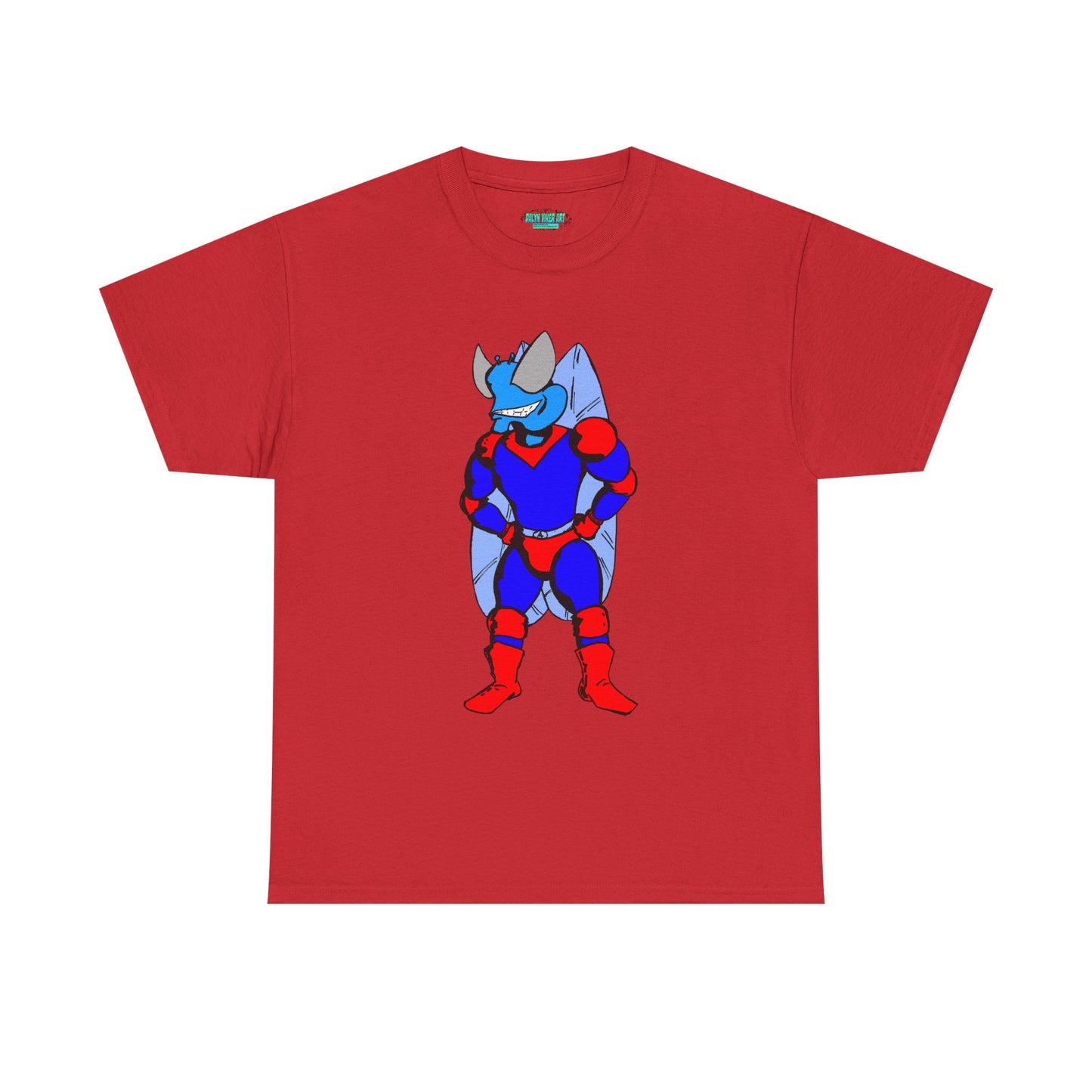 Astro-Fly Hero Graphic Tee - Blue & Red Superhero T-Shirt