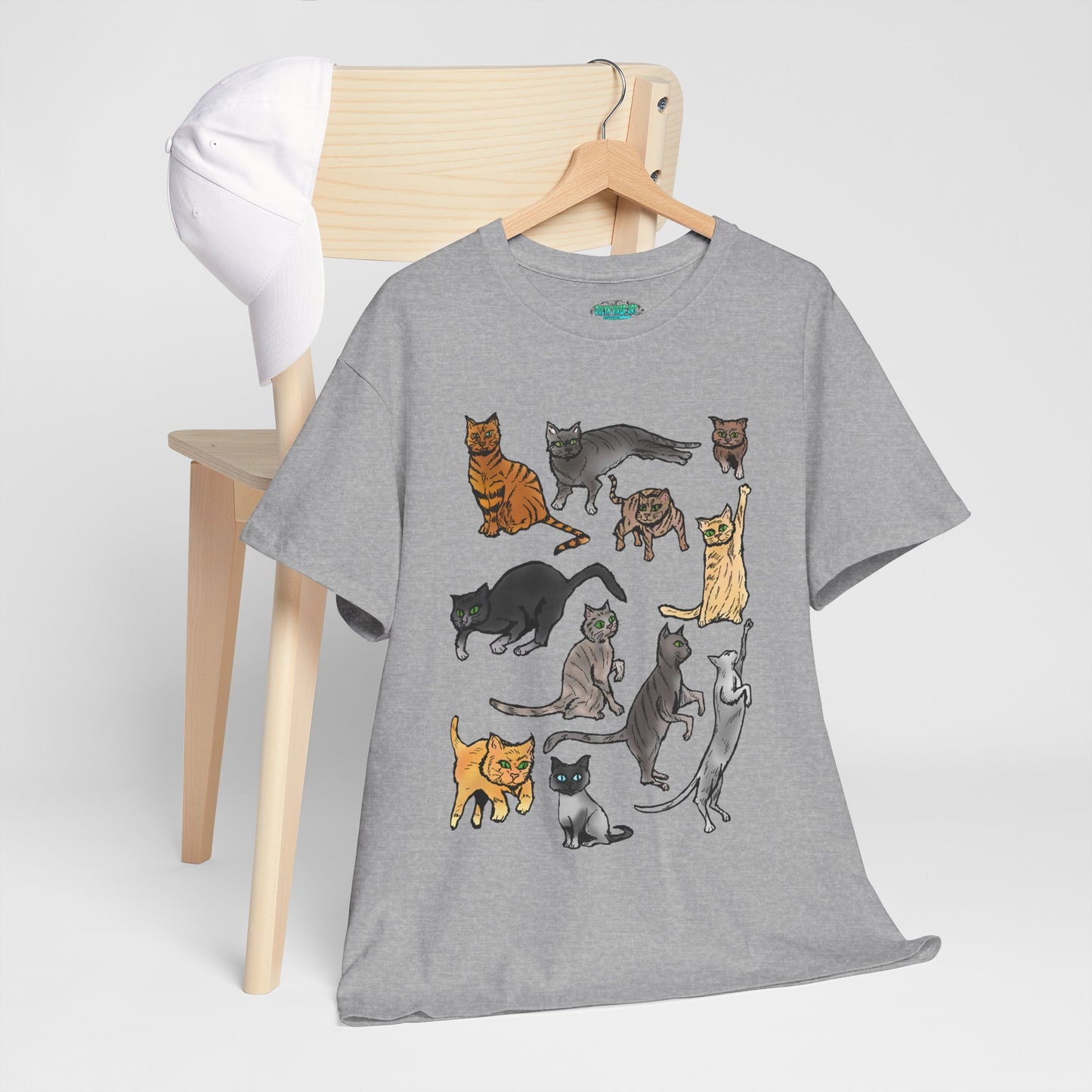 Cats Collage T-Shirt — Cute Cat Illustration Tee for Cat Lovers