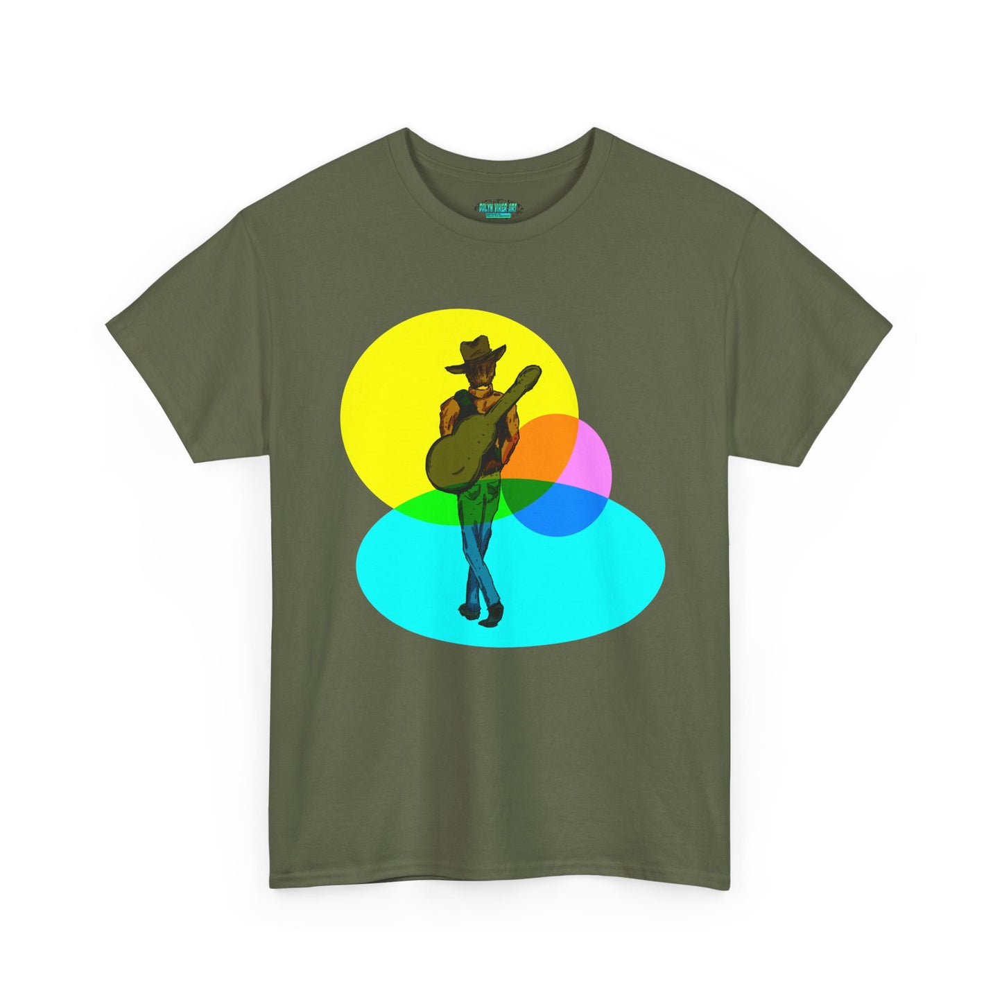 Cowboy Guitar Tee — Colorful Music T‑Shirt