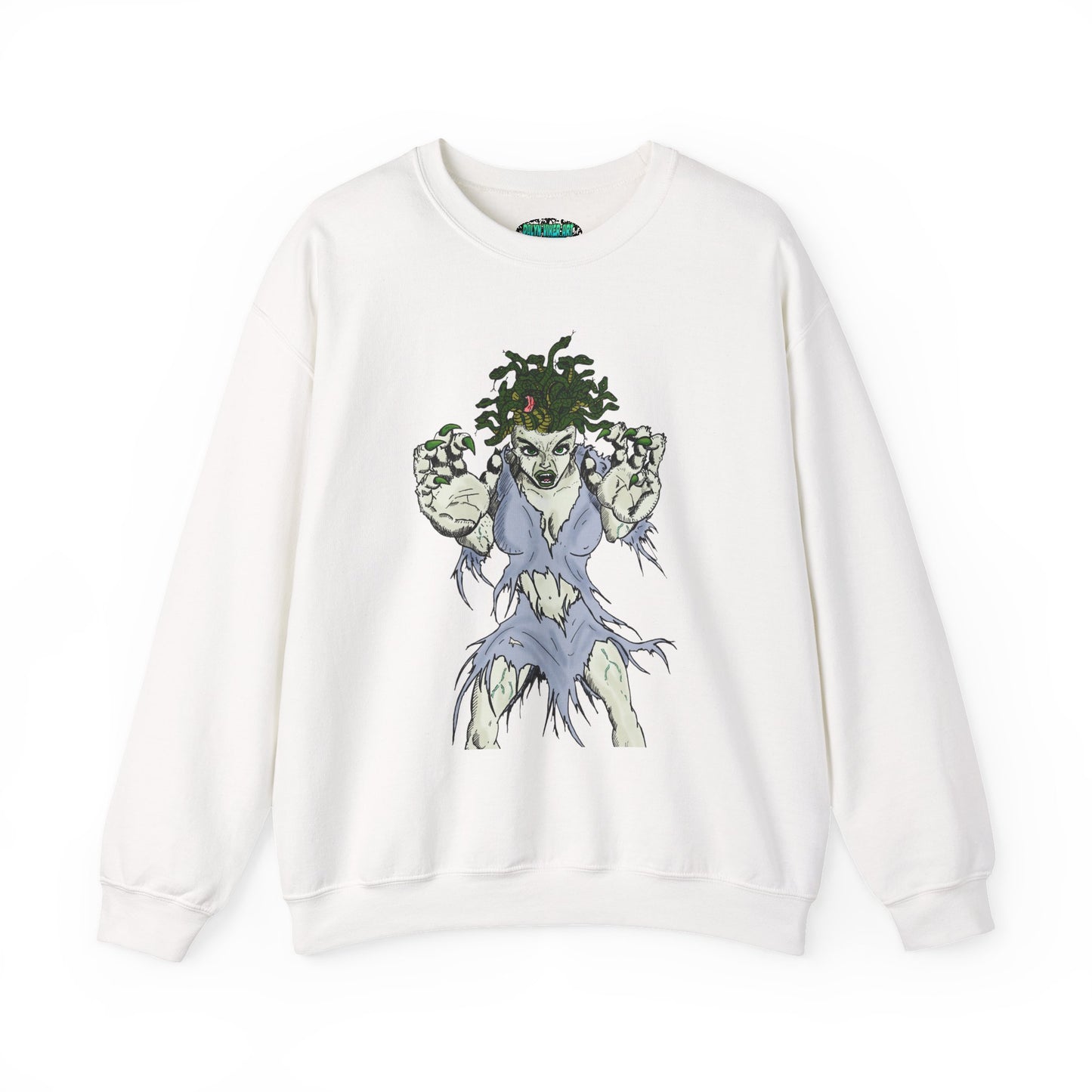 Medusa Inspired Unisex Heavy Blend Crewneck Sweatshirt