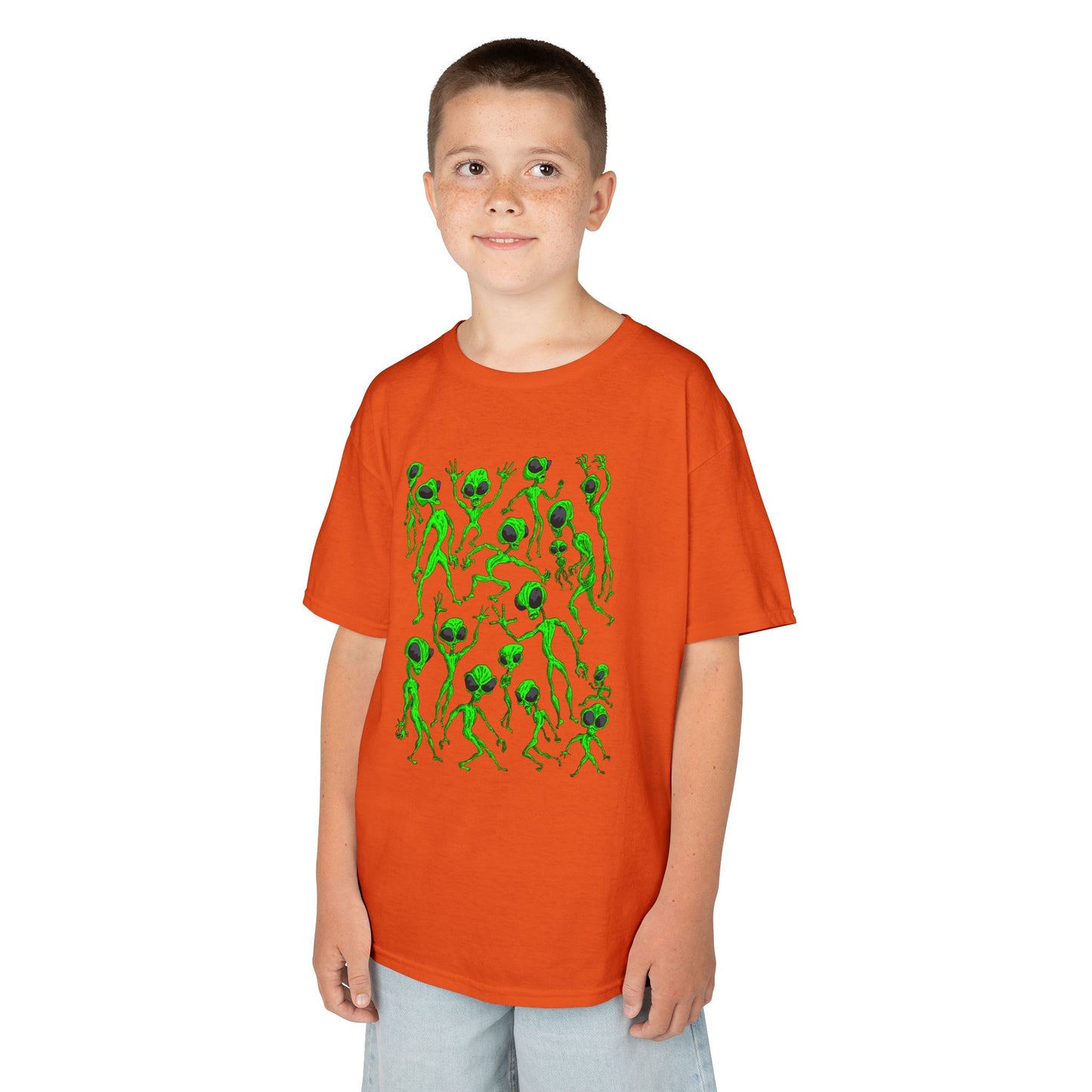 Kids Alien Dance Party T‑Shirt — Fun Green Alien Graphic Tee for Children