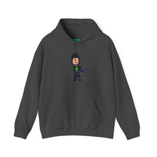 Rude Skater Dude Cartoon Hoodie – Skate Punk Sweatshirt