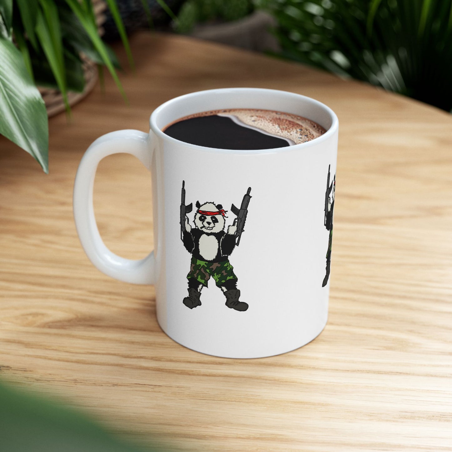 Mug - Panda Guns Military Mercenary 11oz 15oz Ceramic Coffee Cup