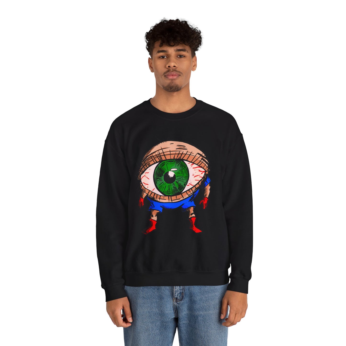 Terrif-EYE-ing Unique Cartoon Eye Sweatshirt - Unisex Heavy Blend™