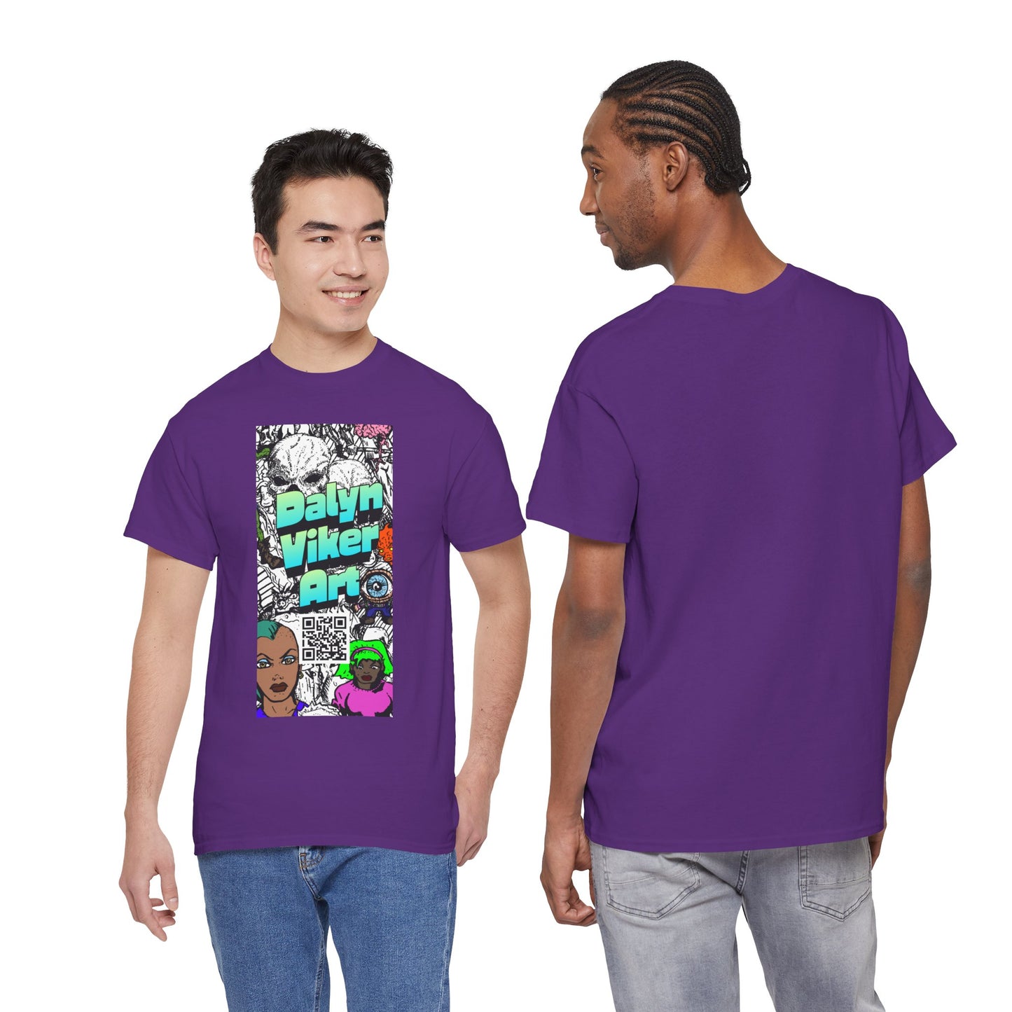 Graphic Art T-Shirt — "Dalyn Viker Art" Vertical Collage Tee