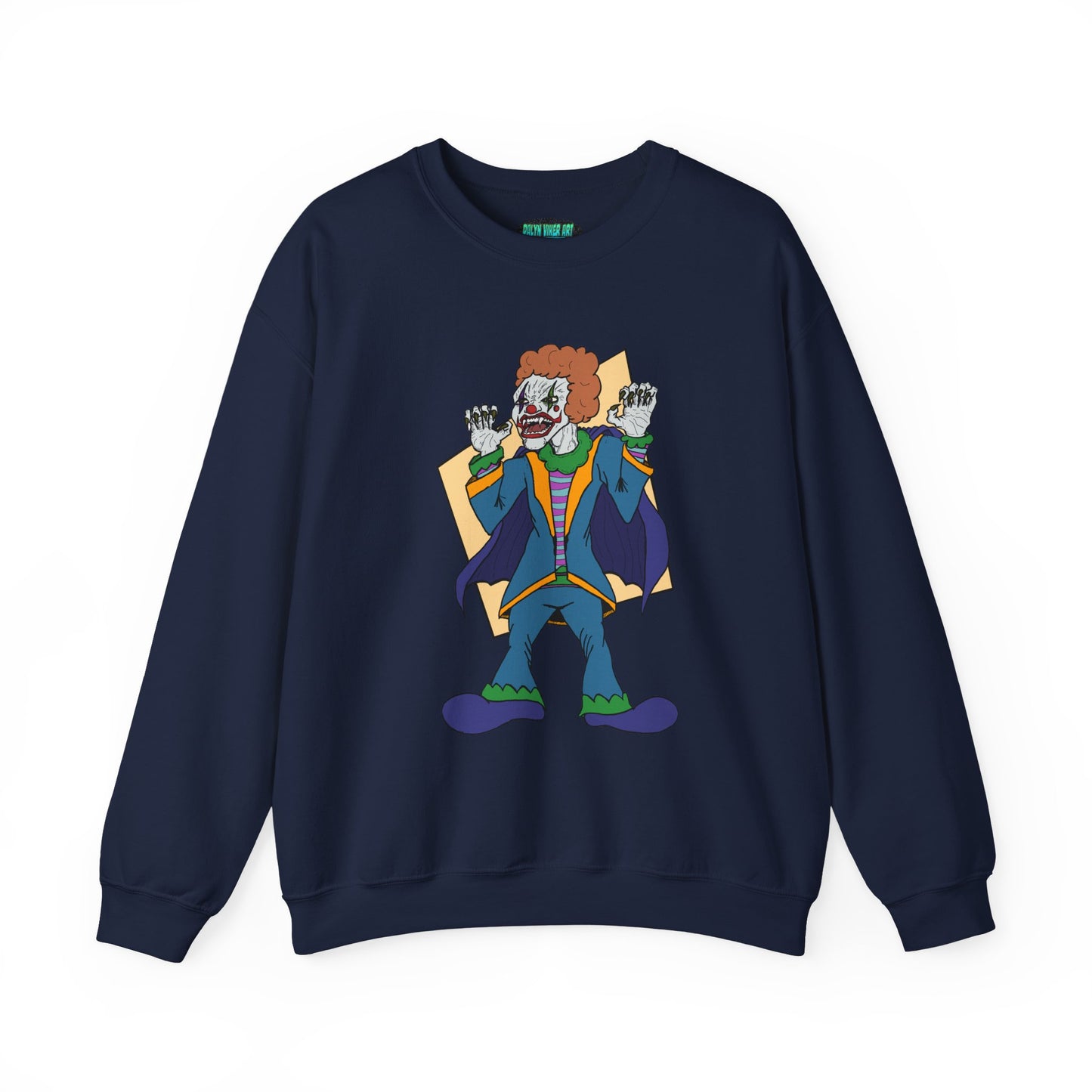Vampire Clown Funny Horror-Inspired Unisex Crewneck Sweatshirt