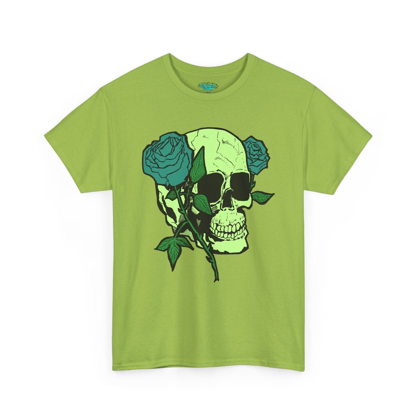 Skull & Rose Graphic Tee - Unisex Heavy Cotton Shirt