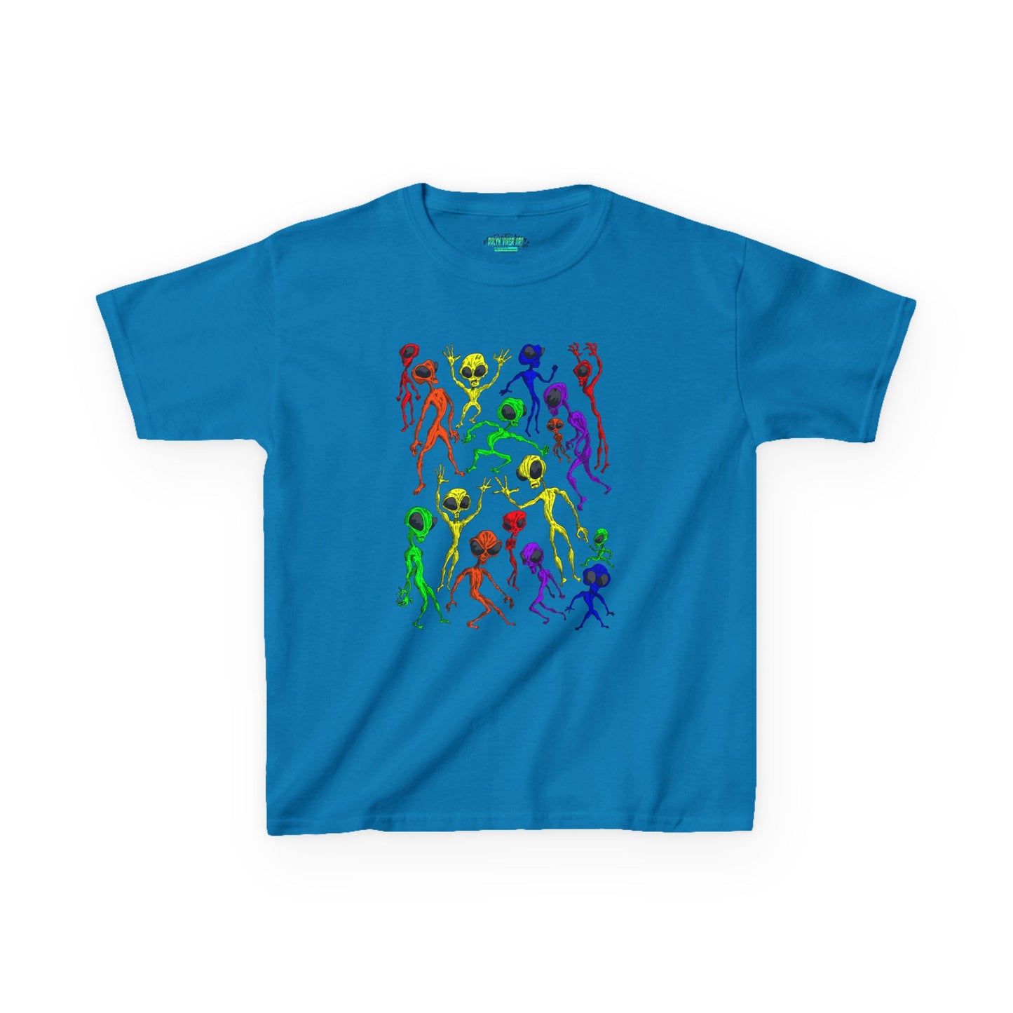 Colorful Alien Dance Party Kids Tee, Fun Graphic T-Shirt, Youth Summer Apparel, Gift for Young Dancers, Birthday Party Outfit, Festival Wear