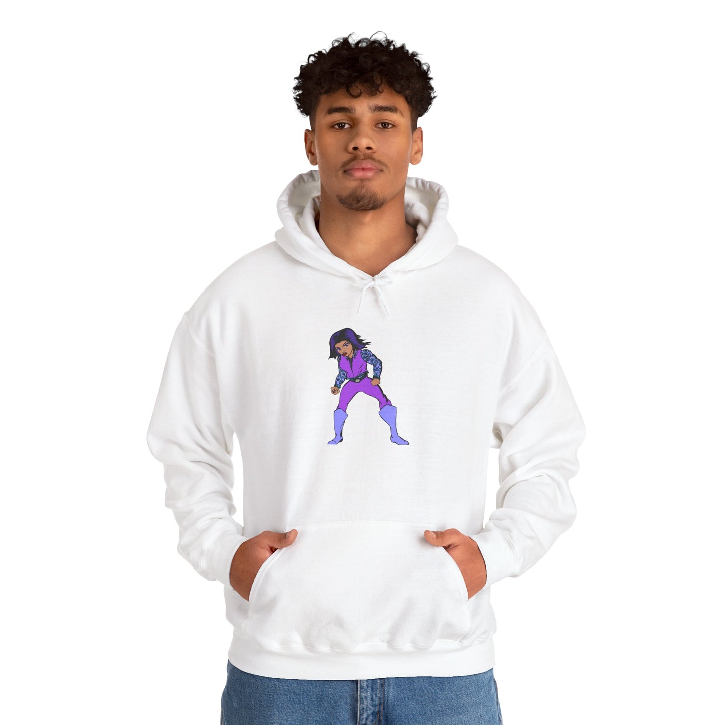 Funky Superhero Hoodie: Unisex Sweatshirt, Cozy Gift for Cartoon Lovers, Perfect for Comfy Days, Great for Halloween