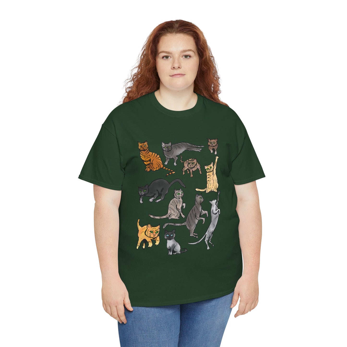 Cats Collage T-Shirt — Cute Cat Illustration Tee for Cat Lovers