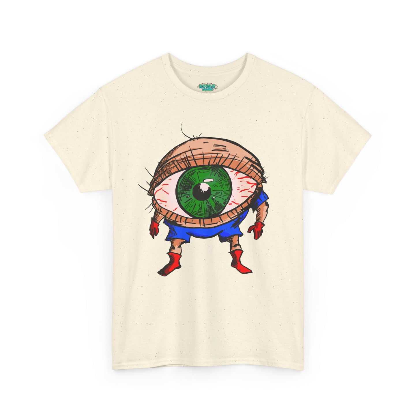 Terrif-EYE-ing - Whimsical Unisex Heavy Cotton Tee with Eye Design