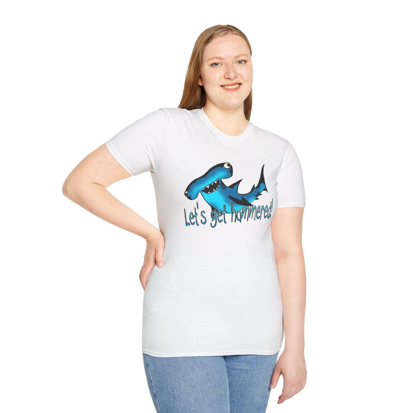 Hammered Shark Unisex T-Shirt – Let's Get Crunk Drinking Shirt