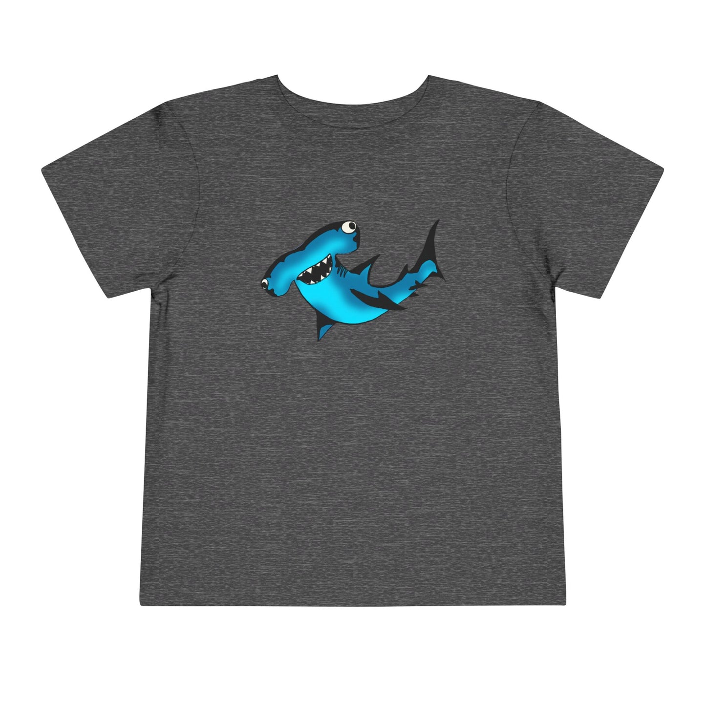 Toddler Shark Tee - Cute Blue Harley Hammerhead Graphic Kids Short Sleeve Shirt