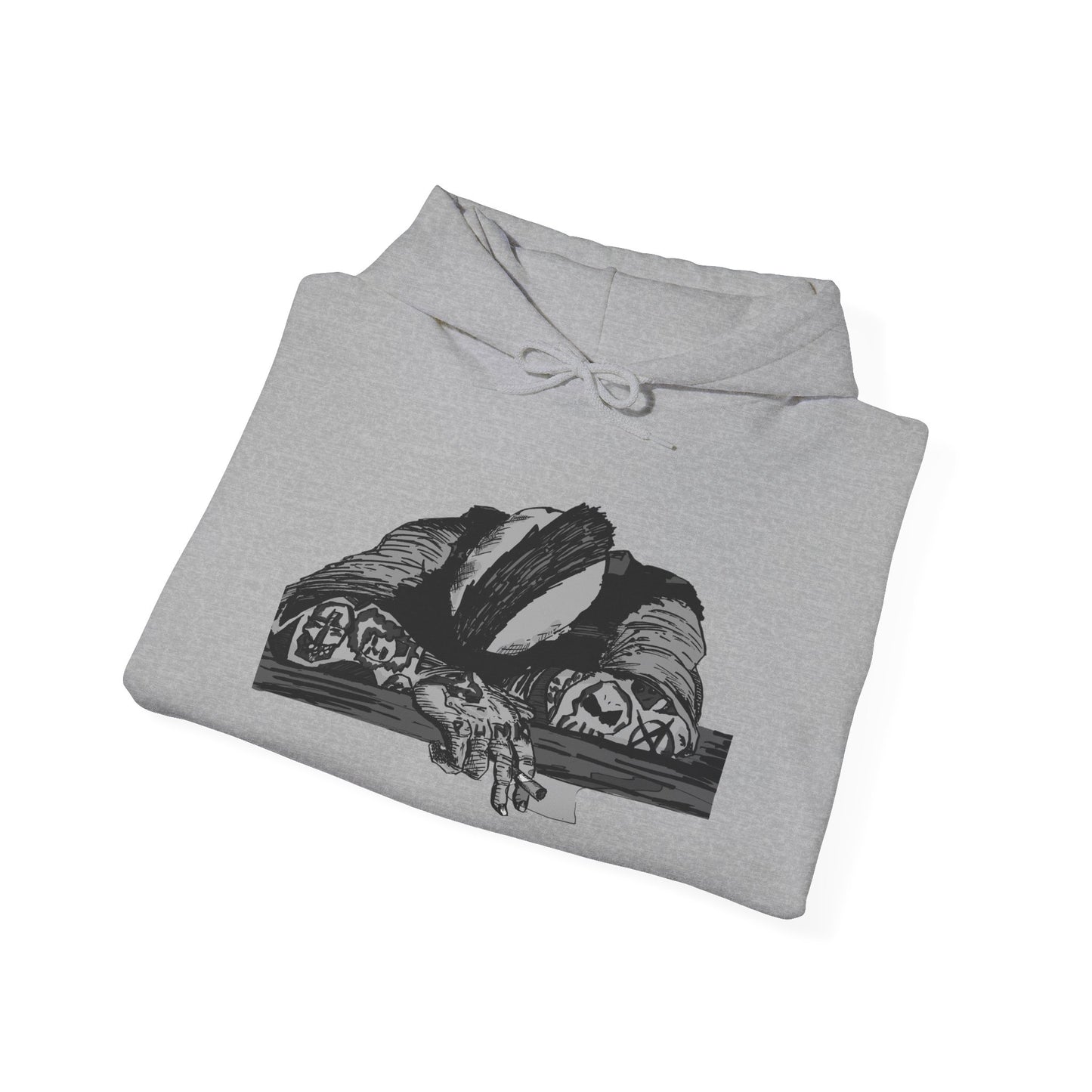 Punk and Done Unisex Hoodie with Artistic Design, Cozy Streetwear, Graphic Sweatshirt for Casual Vibes, Perfect Gift for Any Occasion