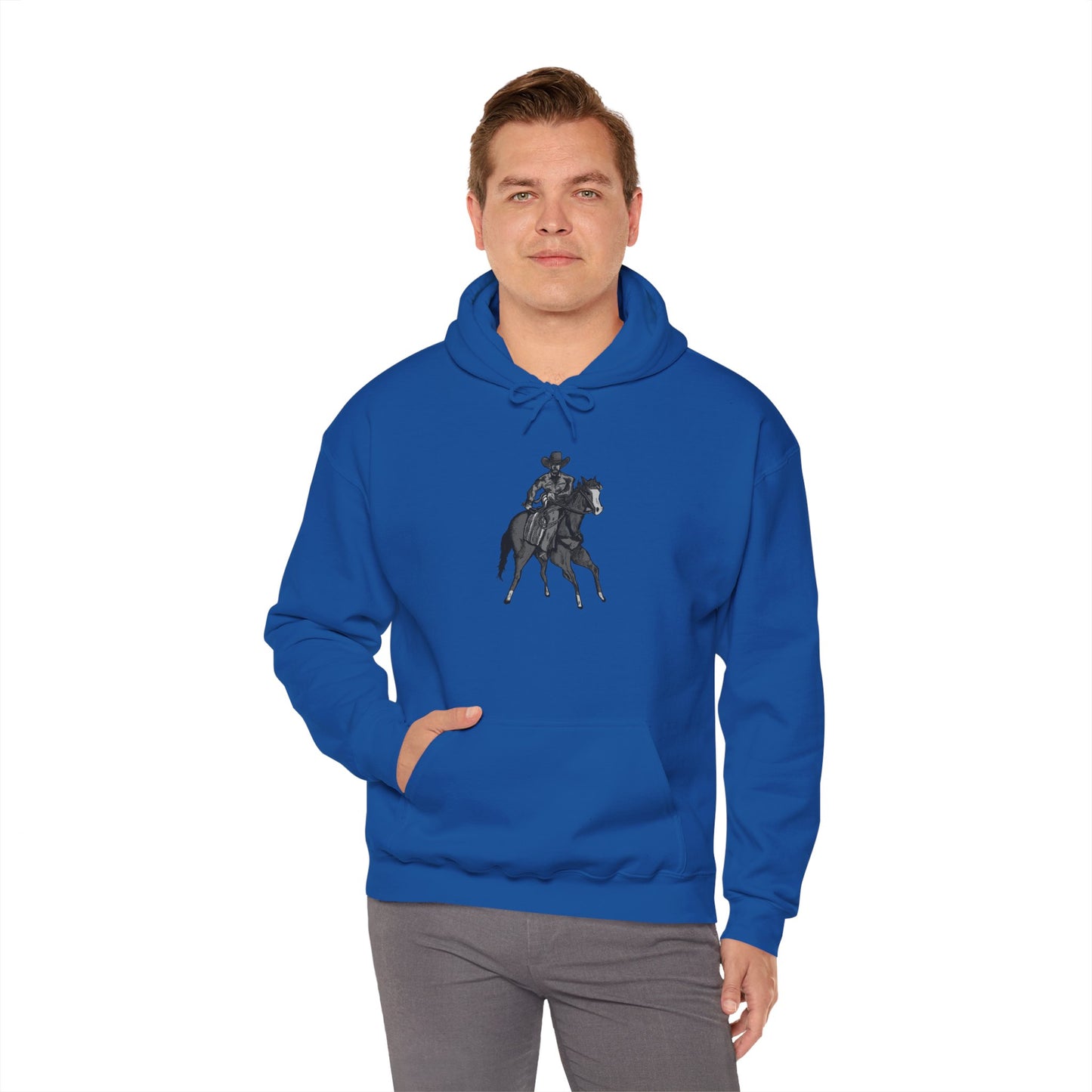 Horseback Rider Silhouette Hoodie – Western Equestrian Graphic Sweatshirt