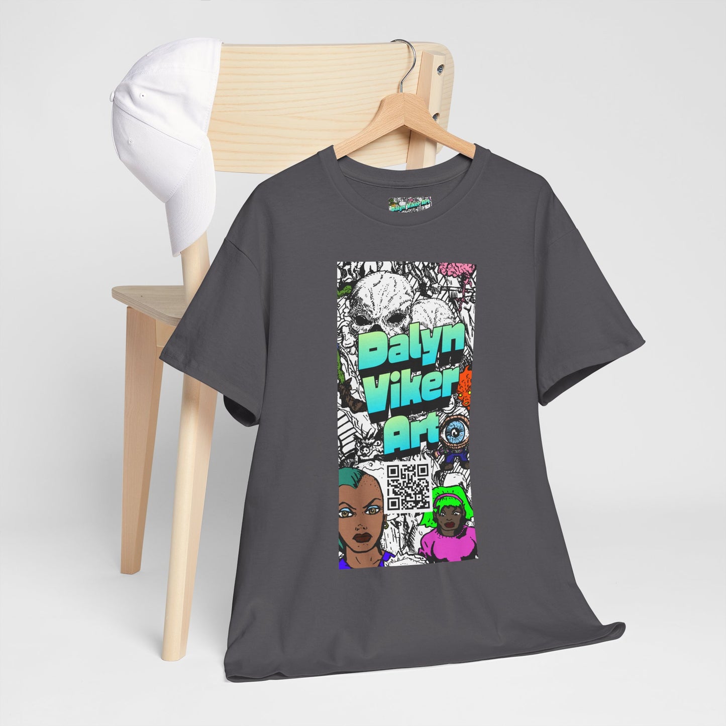 Graphic Art T-Shirt — "Dalyn Viker Art" Vertical Collage Tee