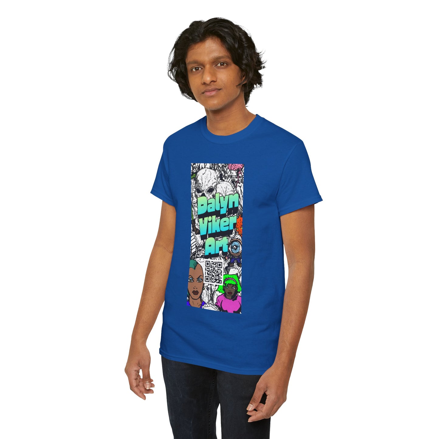 Graphic Art T-Shirt — "Dalyn Viker Art" Vertical Collage Tee