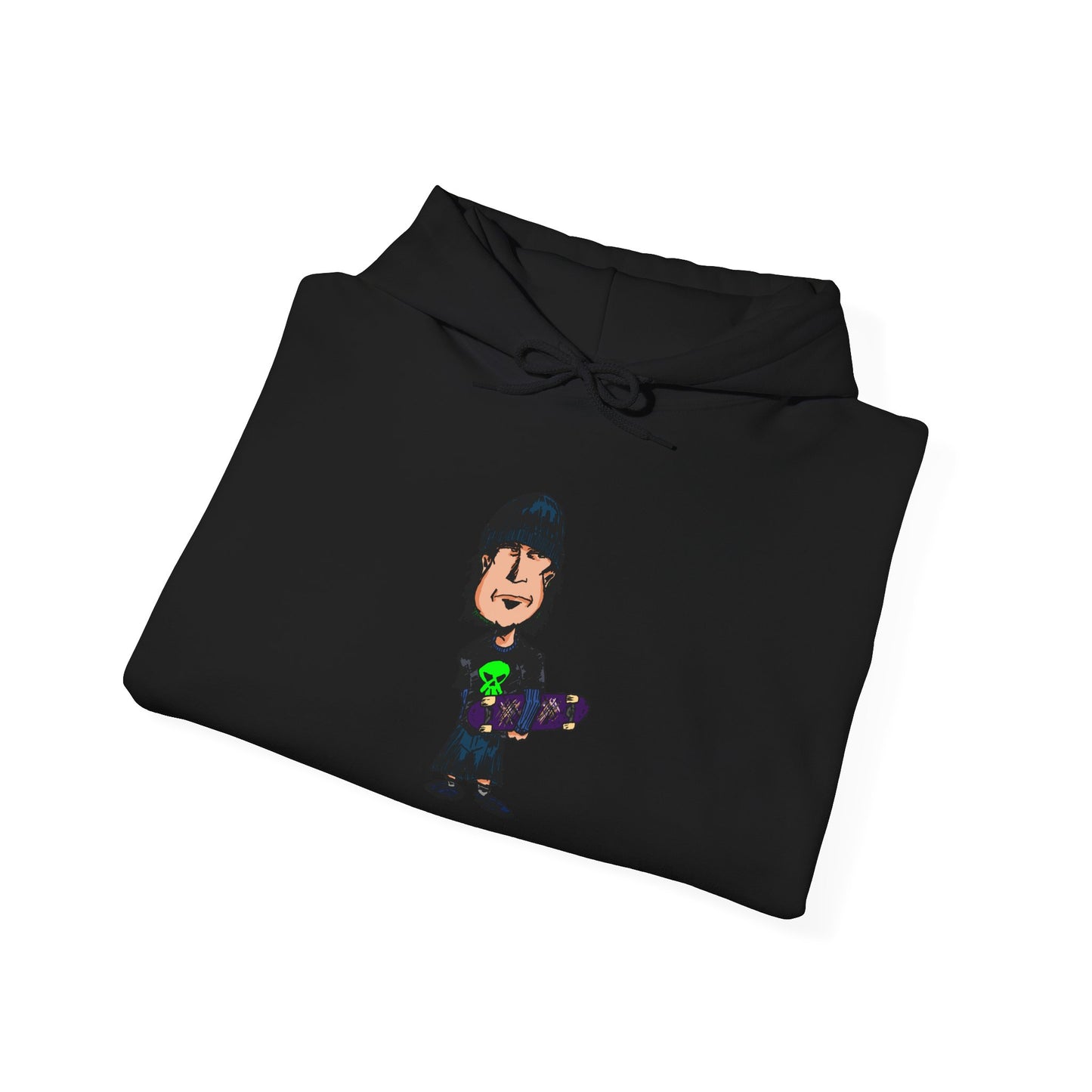 Rude Skater Dude Cartoon Hoodie – Skate Punk Sweatshirt