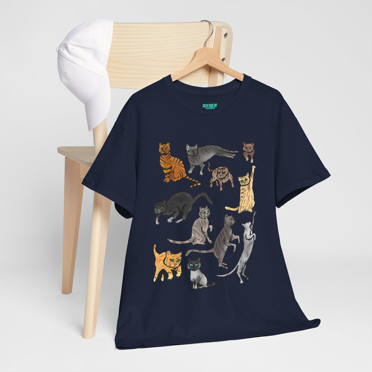 Cats Collage T-Shirt — Cute Cat Illustration Tee for Cat Lovers