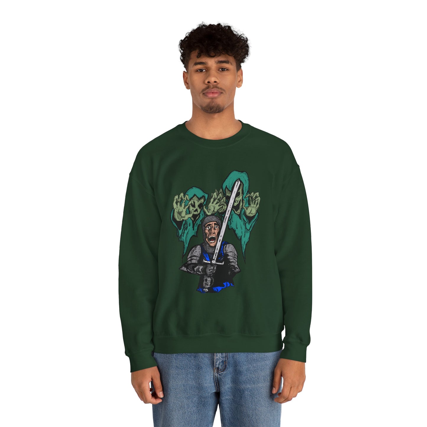 Knight Fright Inspired Unisex Crewneck Sweatshirt with Graphic Print