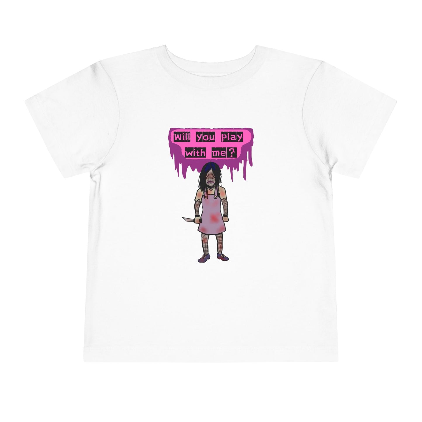 Toddler Tee - Evil Doll - Will You Play With Me