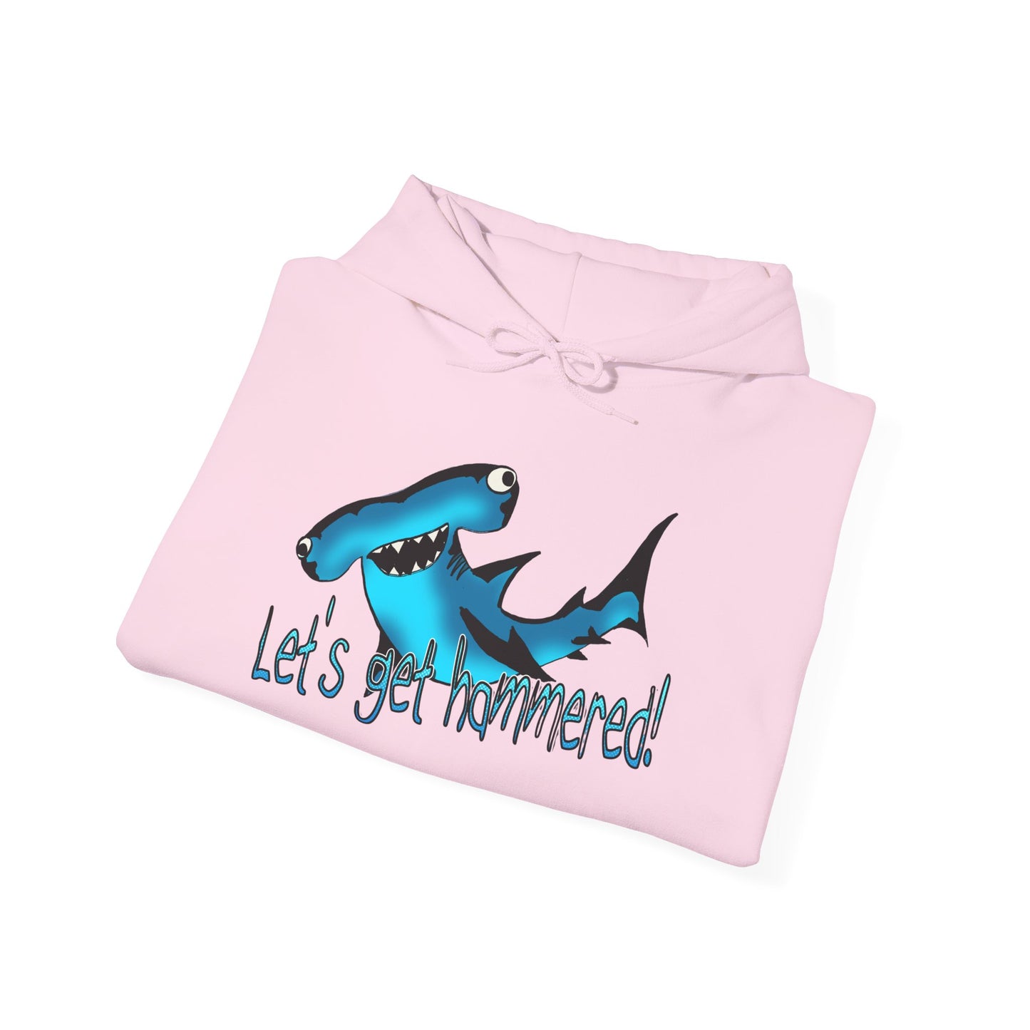 Let's Get Hammered Shark-Themed Unisex Hoodie: Let's Get Fin-tastic, Casual Wear, Gift for Ocean Lovers, Beach Party, Summer Fun