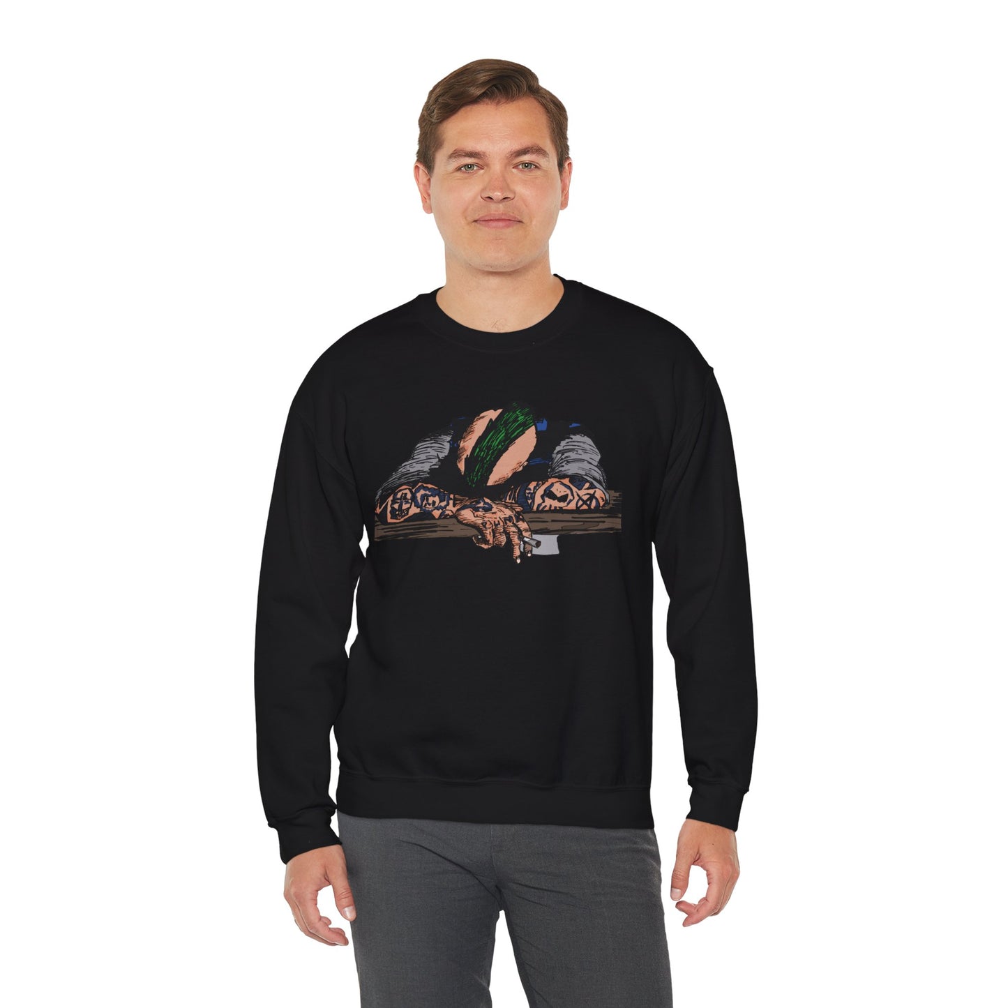 Punk and Done Artistic Unisex Crewneck Sweatshirt - Cozy Vibes