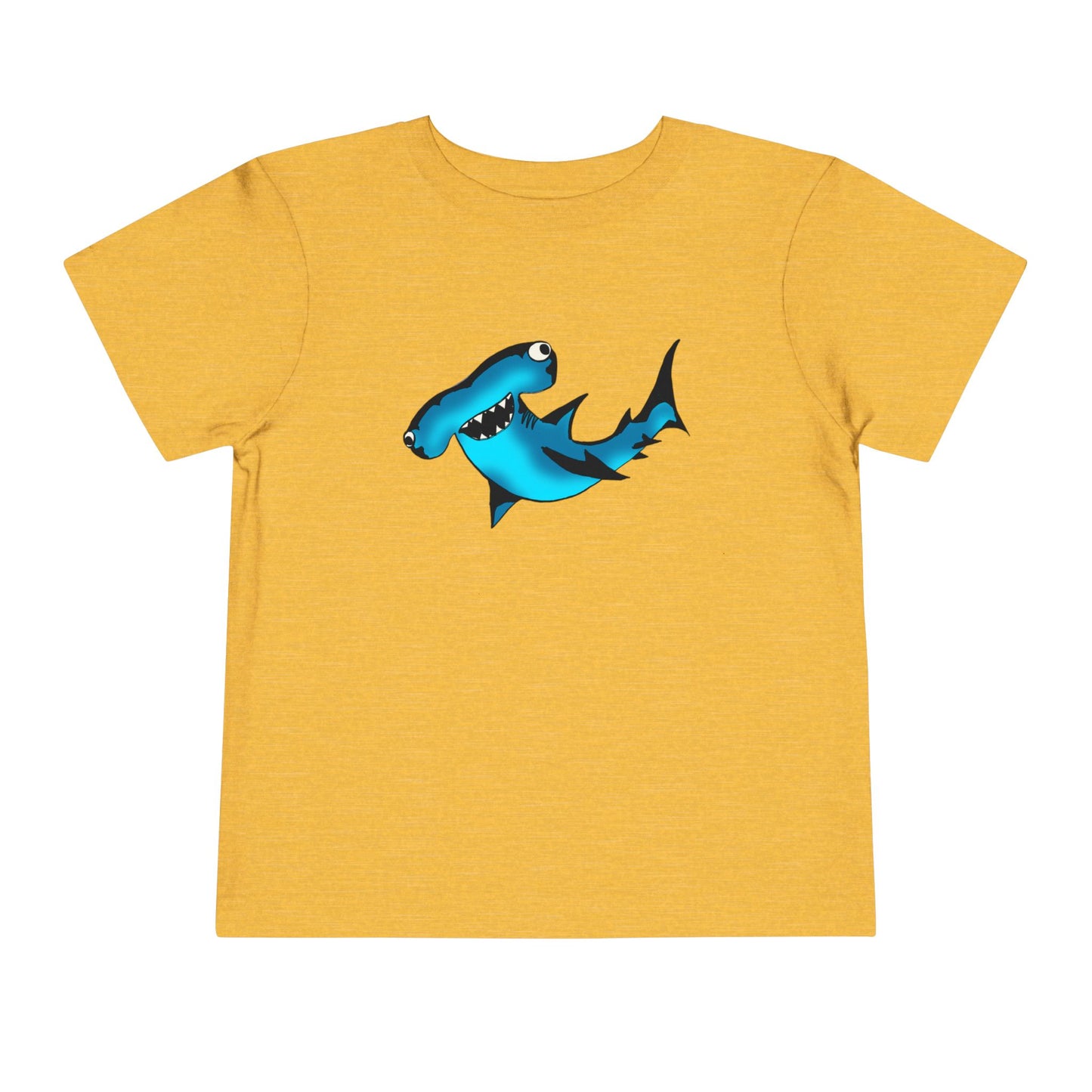 Toddler Shark Tee - Cute Blue Harley Hammerhead Graphic Kids Short Sleeve Shirt