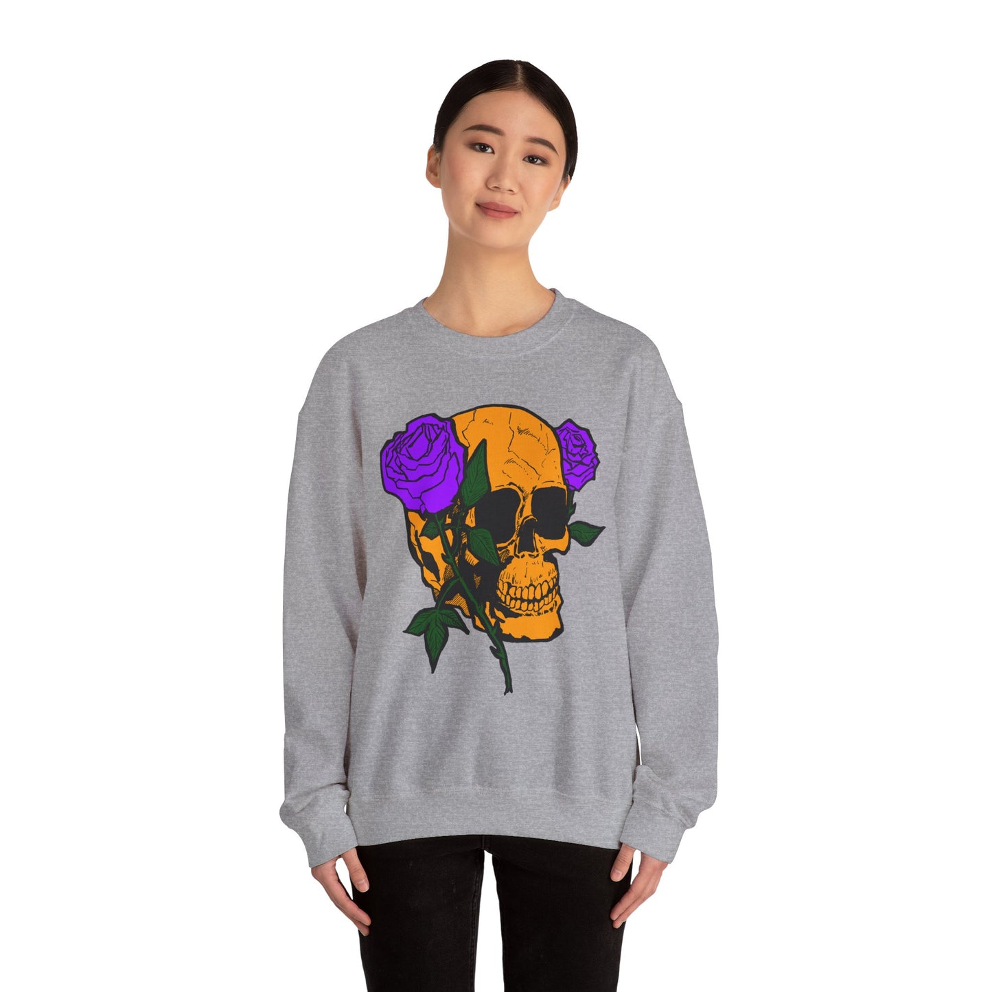 Skull & Roses Sweatshirt - Unisex Heavy Blend™ Crewneck